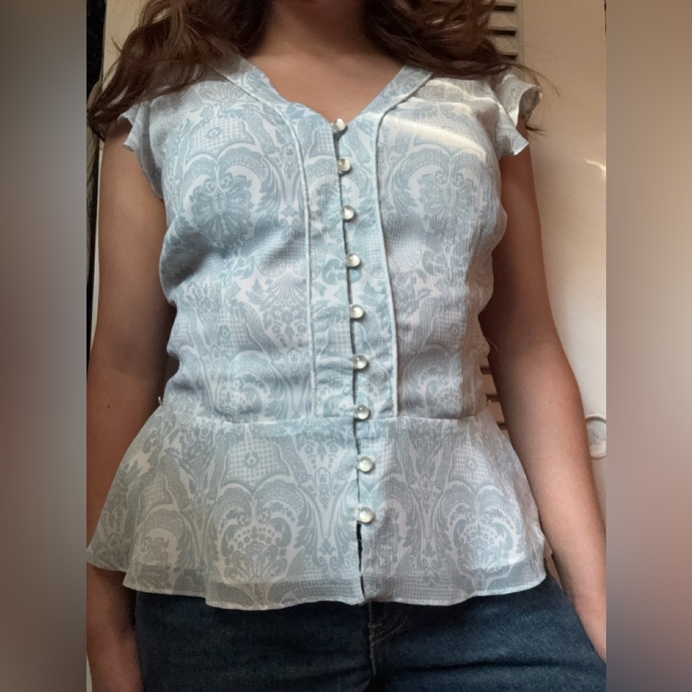Elegant  Lace Button-Up Women's Top